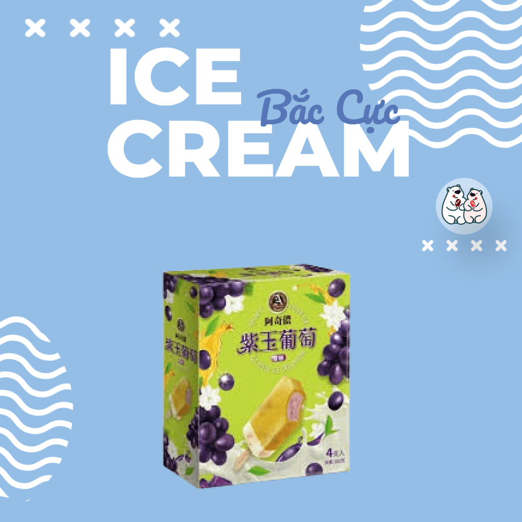 Kem nho trà xanh phô mai mix A-Chino (95g)