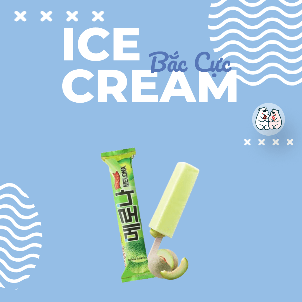 Kem dưa lưới Binggrae Melona Melon Ice Bar Hàn Quốc 80ML