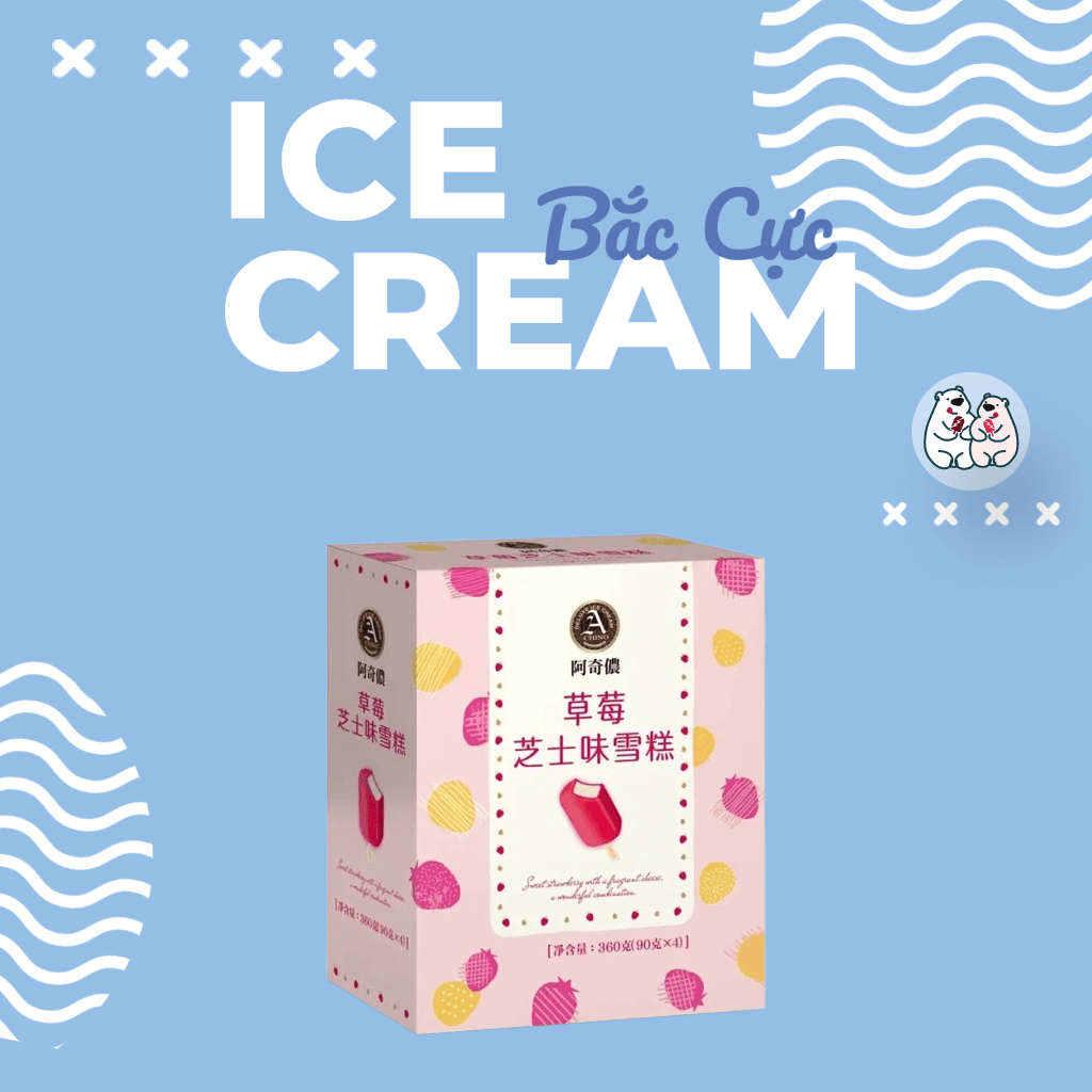 Kem dâu phô mai mix A-Chino (90g)