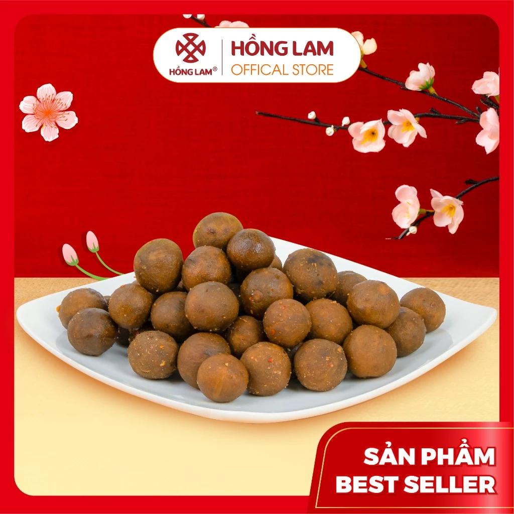 Ô mai (xí muội) sấu bao tử Hồng Lam gói, hộp 500gr, túi zip Có vị chua, cay, giòn