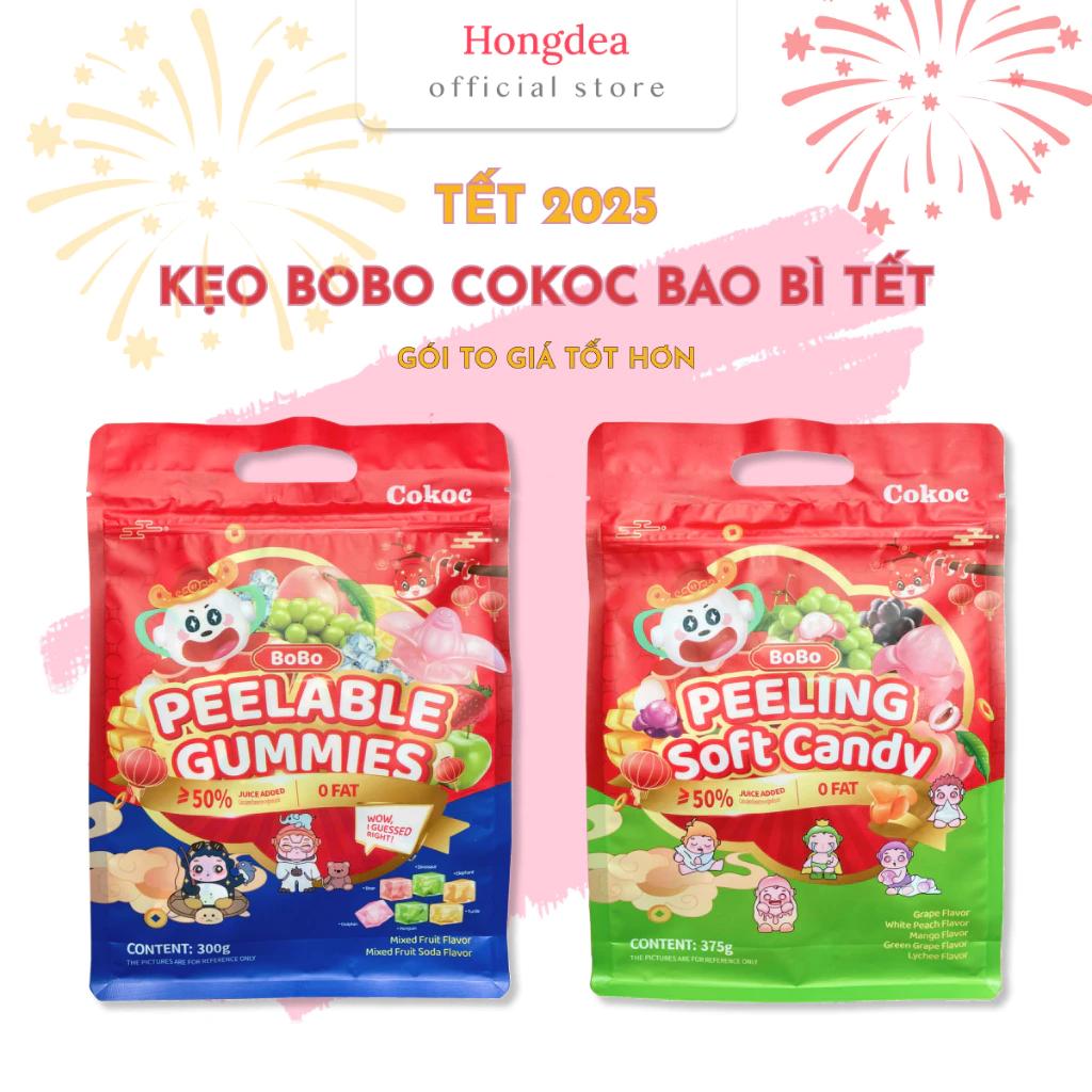Kẹo dẻo trái cây bóc vỏ hình thú Bobo Cokoc 300g/ 375g MẪU TẾT 2025