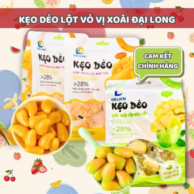 Kẹo dẻo xoài bóc vỏ Đại Long 400gr, kẹo bóc vỏ đủ các vị