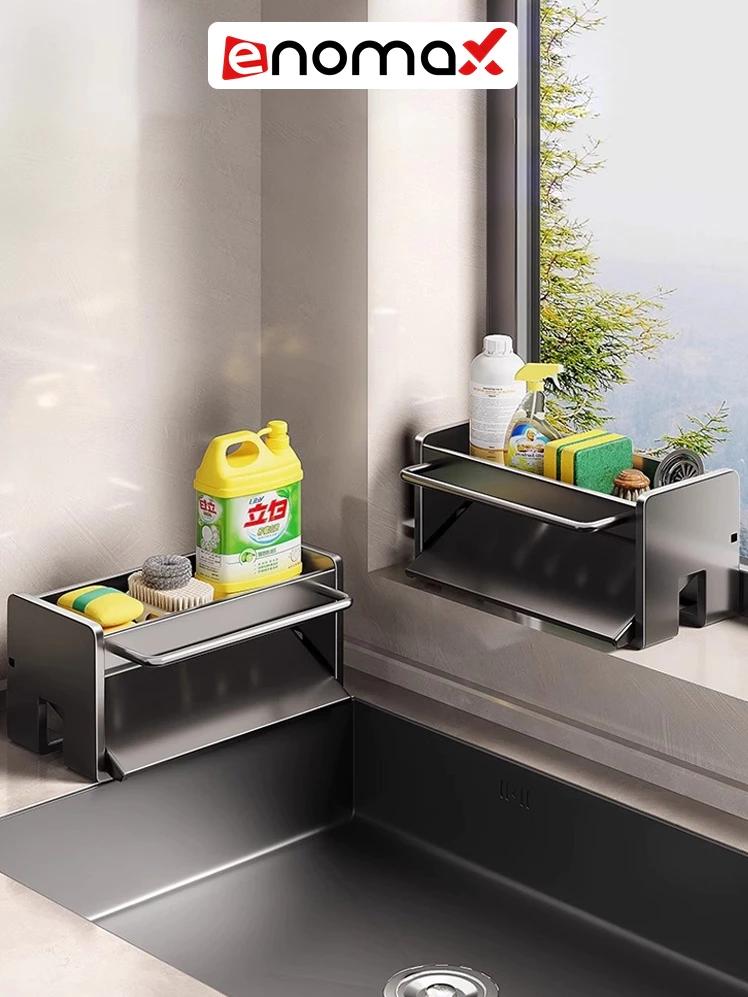 Kệ để đồ rửa chén Enomax để miếng rửa chén, treo khăn nhà bếp, chất liệu Thép Carbon cao cấp, bảo hành 10 năm