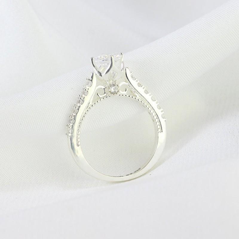 Nhẫn bạc nữ khắc tên sang trọng NN0397