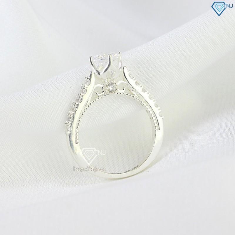 Nhẫn bạc nữ khắc tên sang trọng NN0397